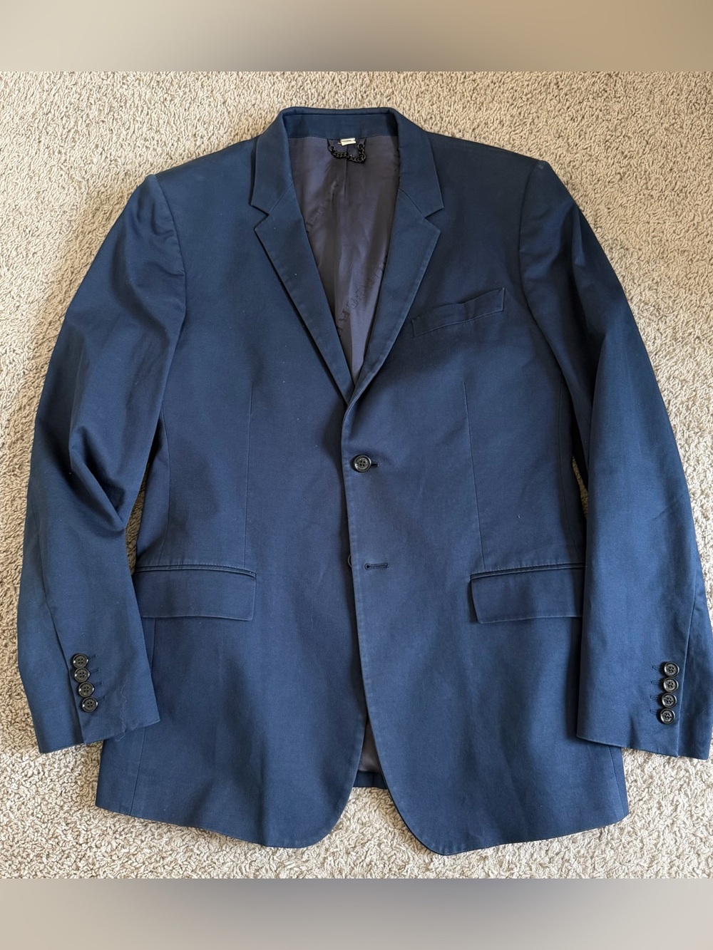 Burberry London Double Vent Navy Blazer